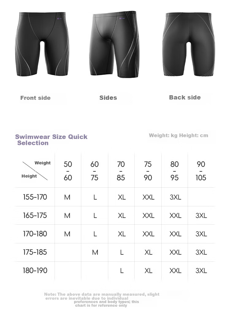 Keep Men's Quick-Dry Anti-Embarrassment Leica Five-Point Swim Trunks Racing Swimsuit 363 Black XL 13