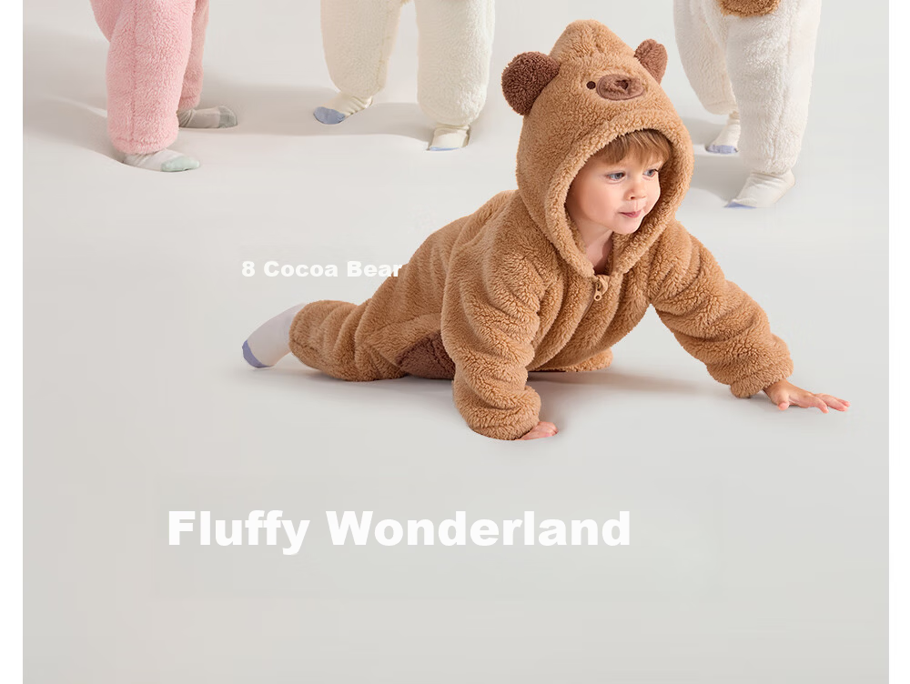 Betis Baby Clothes Autumn Winter Thickened Fleece Lined Warm Unisex Infant Romper Jumpsuit Winter Outdoor Crawling Suit 8