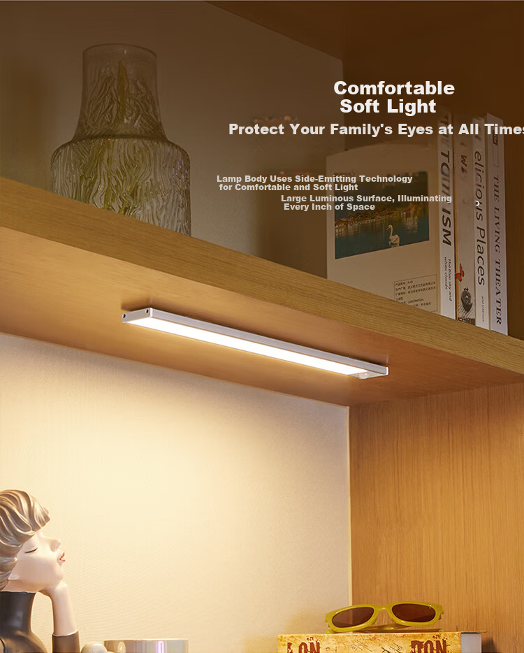 BULL Human Body Sensor Cabinet Light Wardrobe Light MC-A003B-ES Magnetic Bedroom Bedside Night Light 80CM 4000K 6
