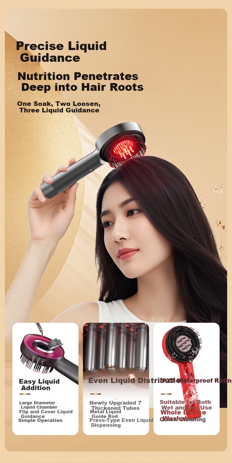 Breo Scalp3S Scalp Massager Comb Smart Massager Deep Space Black Red Light Hair Care Scalp Nourishing Head Massager Birthday Gift for Mom Wife Girlfriend 7