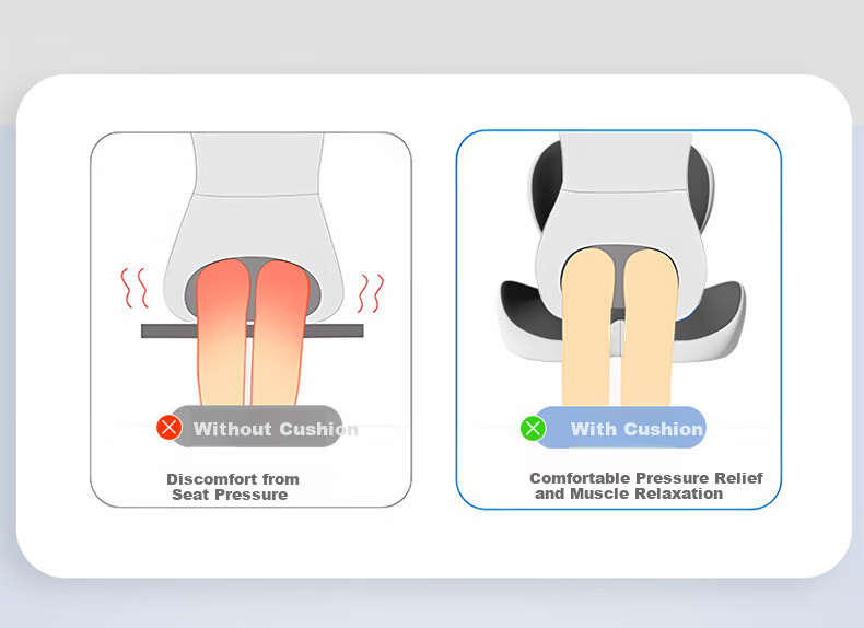 Yuzhaolin Office Lumbar Support Seat Cushion Integrated Backrest Hemorrhoid Relief Chair Cushion Ergonomic Hip Protection Seat Pad 10