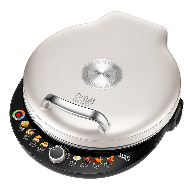 SUPOR New Titanium Steel Electric Griddle JT30ATG835 - Non-stick Titanium Coating Pancake Maker, Household Grill Pan, BBQ Pan, Breakfast Cooker with Three Heat Settings