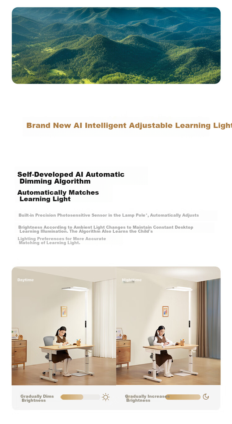 Mijia Xiaomi Vertical Study Lamp 2 Smart Eye Protection Floor Lamp Desk Lamp with Rotatable Lamp Head 14