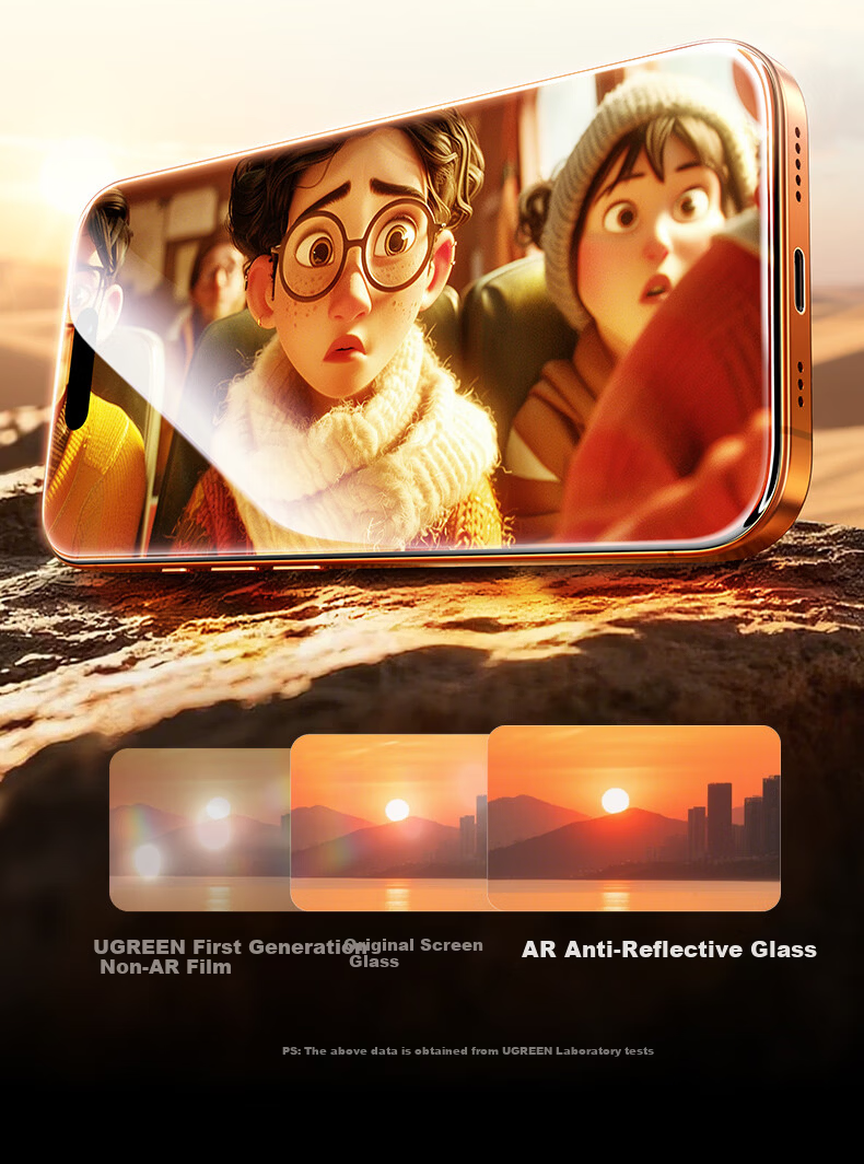 Ugreen Corning AR Anti-Reflective Lens Protector for iPhone 17 Rear Camera Film Shockproof Scratch-Resistant Invisible Protective Sticker 14