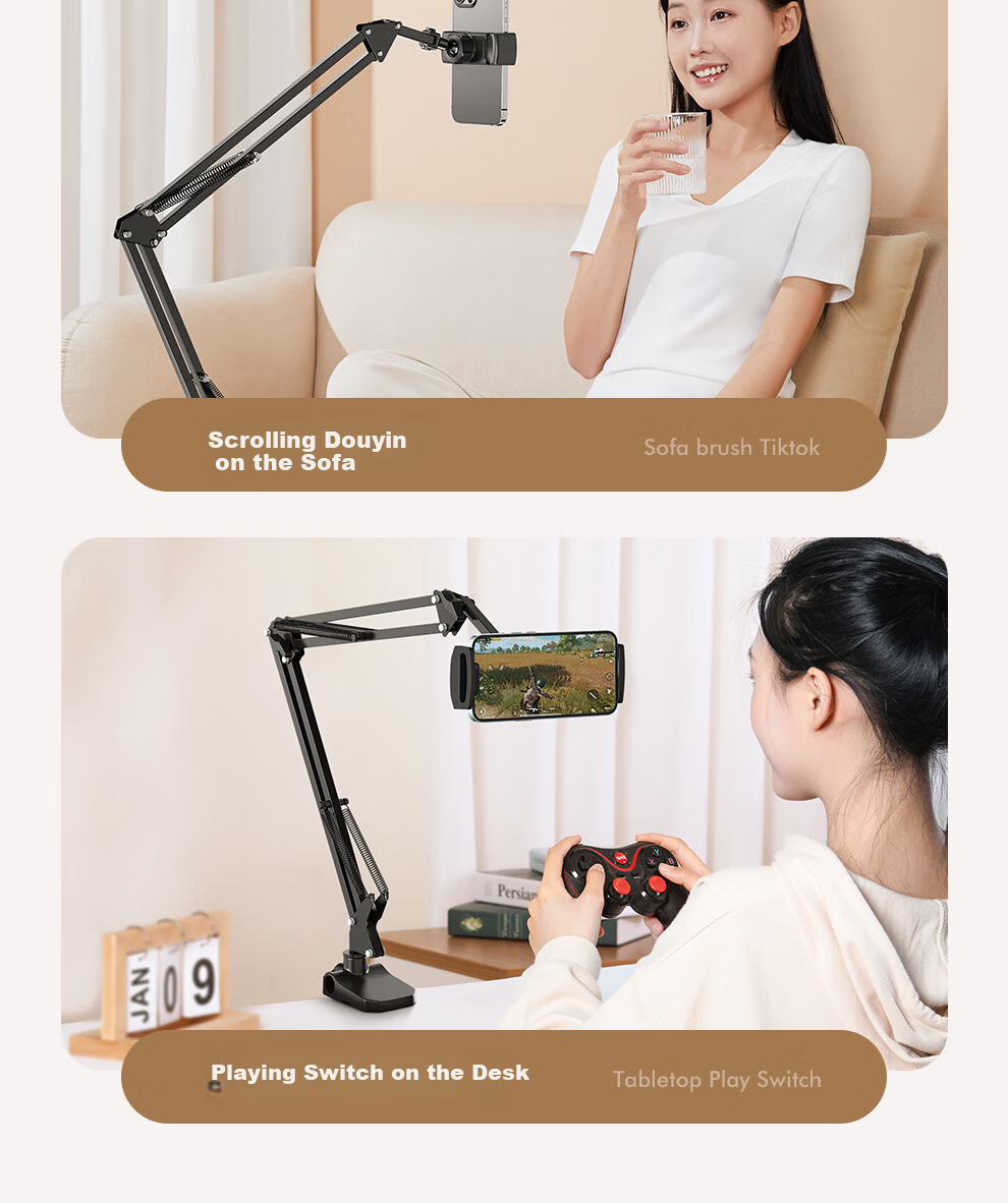 Xiaotian Tablet Stand Bedside Lazy Phone Holder Desktop Cantilever iPad Stand Dorm Bed Lying Drama Watching Tool Live Streaming Multi-Functional Stand Switch Universal Clip 20