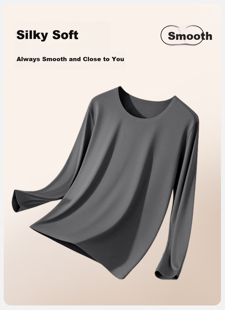 Modal Men's Thermal Underwear Set Thin Autumn Base Layer Warm Cotton Knit Long Johns Loose Fit Winter 3