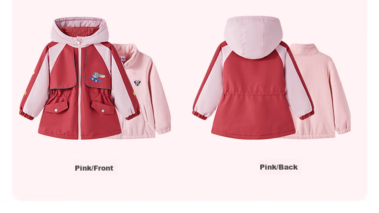 Disney Zootopia Kids Girls Spring 3-in-1 Fleece Jacket Set 2026 New Baby Clothing 6