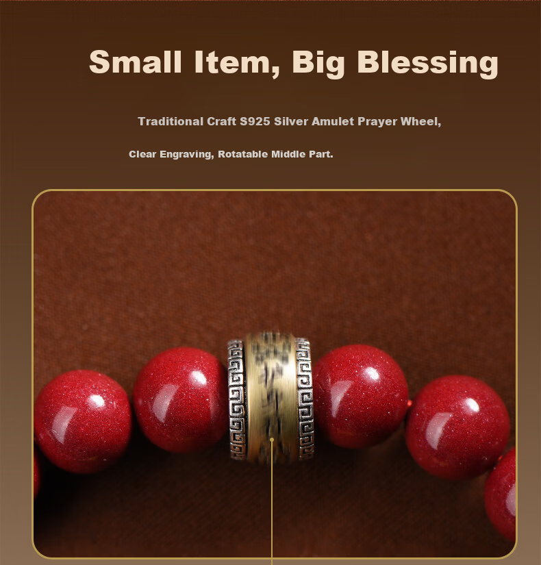 Li Jueming Cinnabar Bead Bracelet Five-Way Wealth God Bracelet Lucky Beads Unisex Purple Gold Sand Crystal Agate Zodiac Year Gift 4