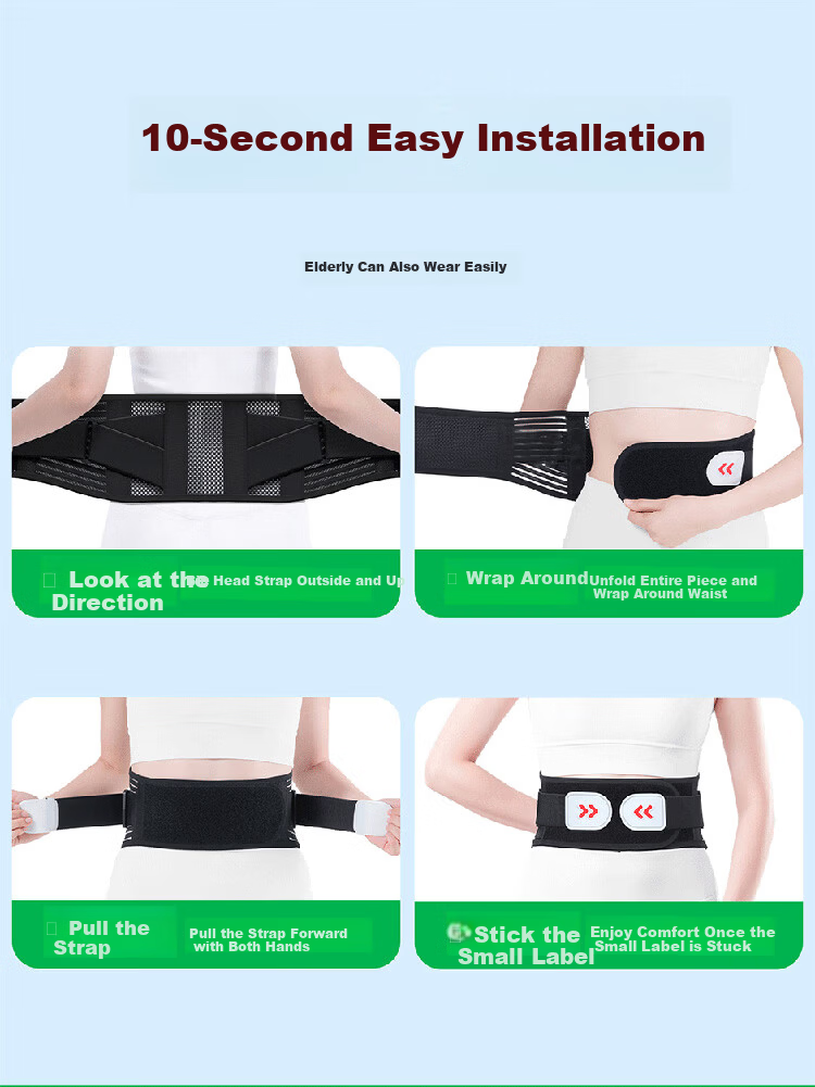 KYOLENS Medical Grade Lumbar Support Belt Waist Brace for Lumbar Muscle Strain and Herniated Disc, Lightweight Summer Version for Men and Women, Back Pain Relief 9
