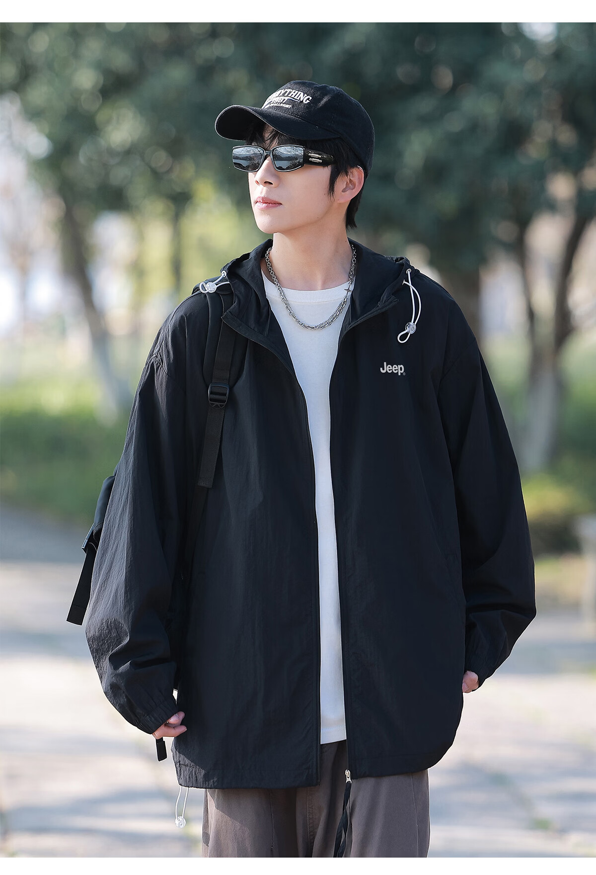JEEP Summer Breathable Sun Protection Jacket Ice Silk Outdoor Sports Skin Jacket for Men and Women Couples 4XL Rock Gray 23