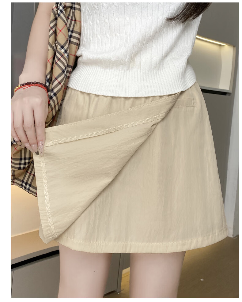 Langsha Summer Thin Shorts Women's Workwear Skirt Pants 2026 New Casual Wide-Leg Five-Point Ice Silk Sports Pants 16