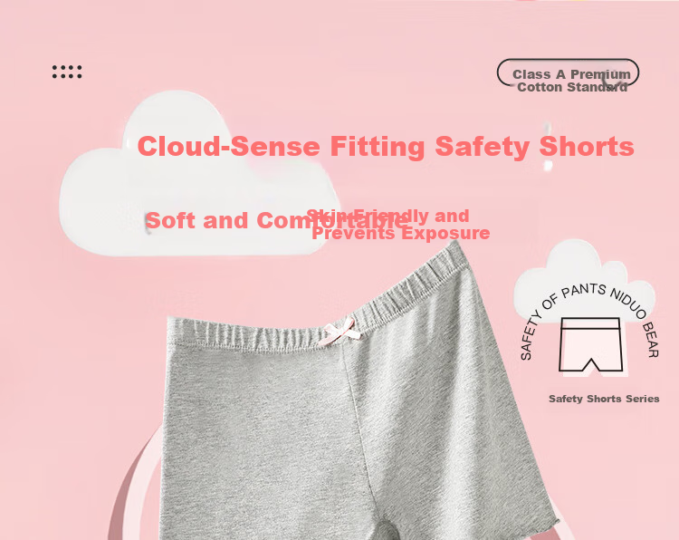 Dingguagua Girls' Anti-Exposure Safety Shorts Summer Solid Color 95% Cotton Baby Leggings Children's Boxer Briefs 1