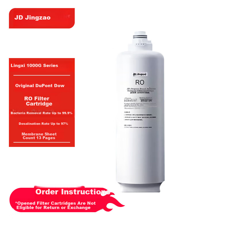 JD Jingzao Water Purifier RO Filter Cartridge Compatible with Lingxi 1000G Pro / Lingxi 1000G Pro 2.0 / Lingxi 1000G ProMax / Lingxi Fresh Mineral 1000G [PJ]