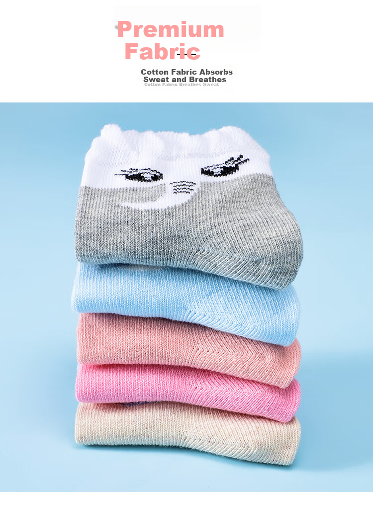LangSha Children's Socks Girls Four Seasons Thin Mid-Calf Cotton Socks High Elastic Comfortable Breathable Lace Short Socks for Older Kids and Teens 3