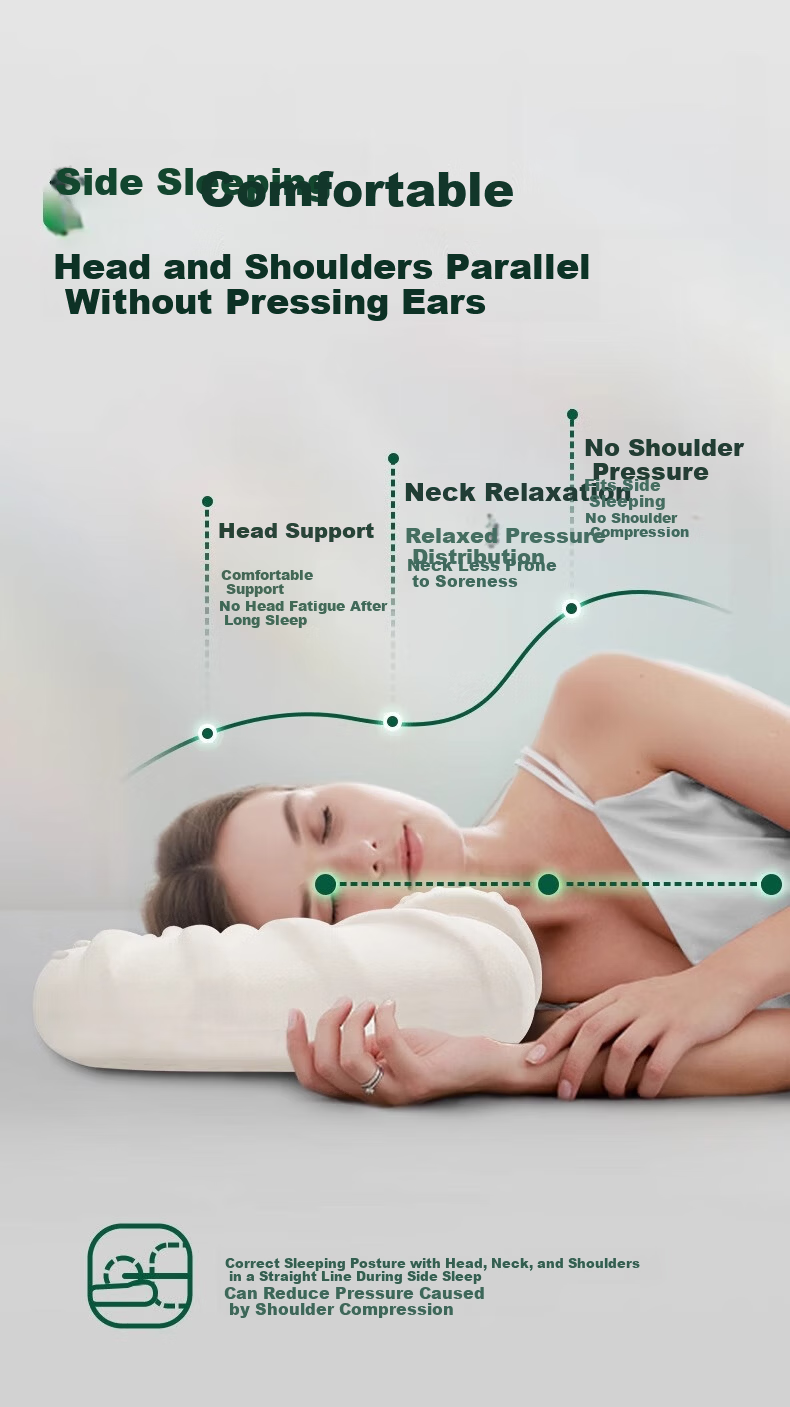 Mi Xiaoshu Latex Pillow Thailand Imported 93% Natural Latex Wave Slow Rebound Neck Support Pillow 5