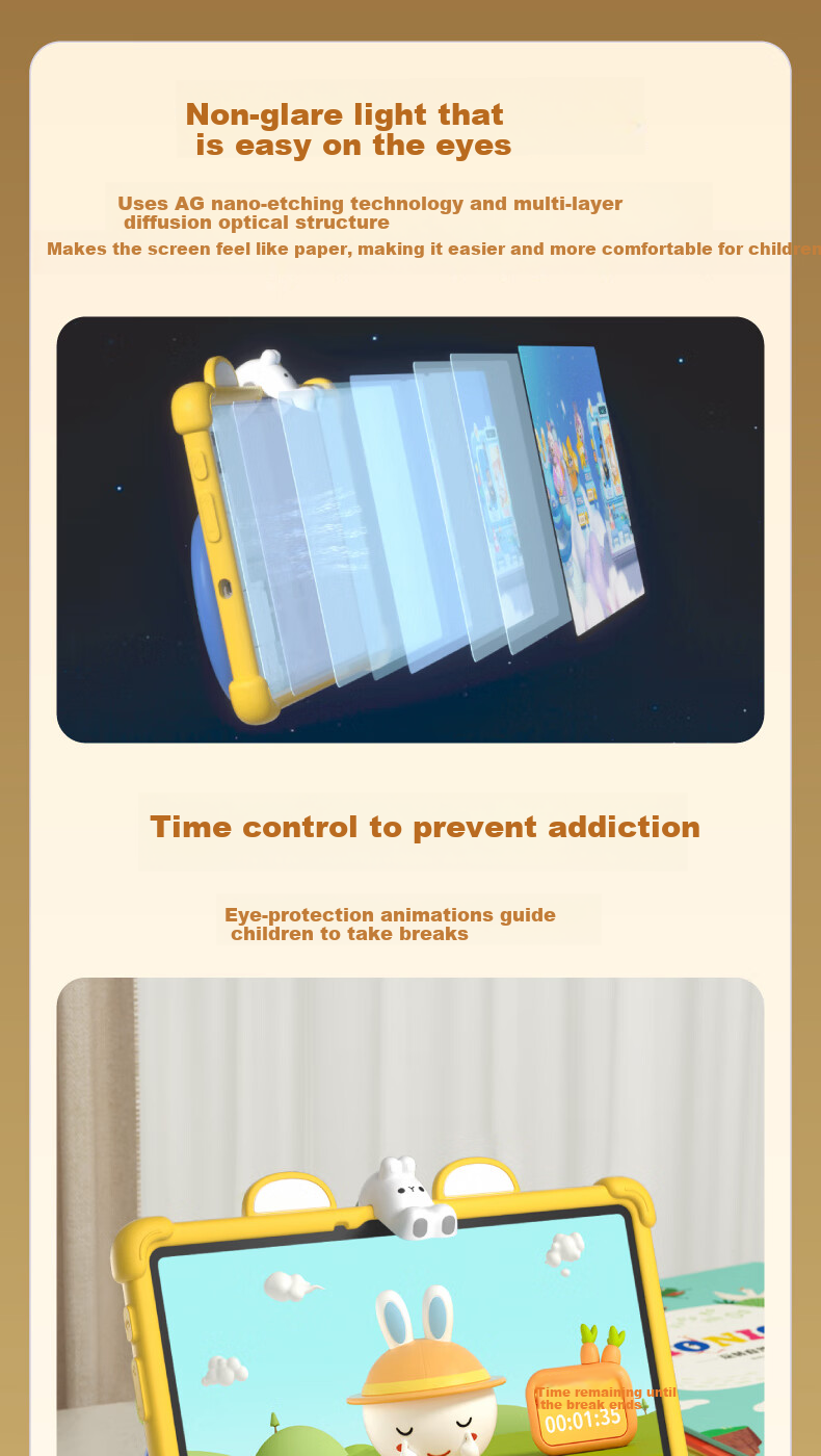 Huohuo Rabbit AI Early Education Learning Machine Smart Eye Protection Large Screen Children's Tablet Reading Tutor for Boys and Girls Birthday Gift 4
