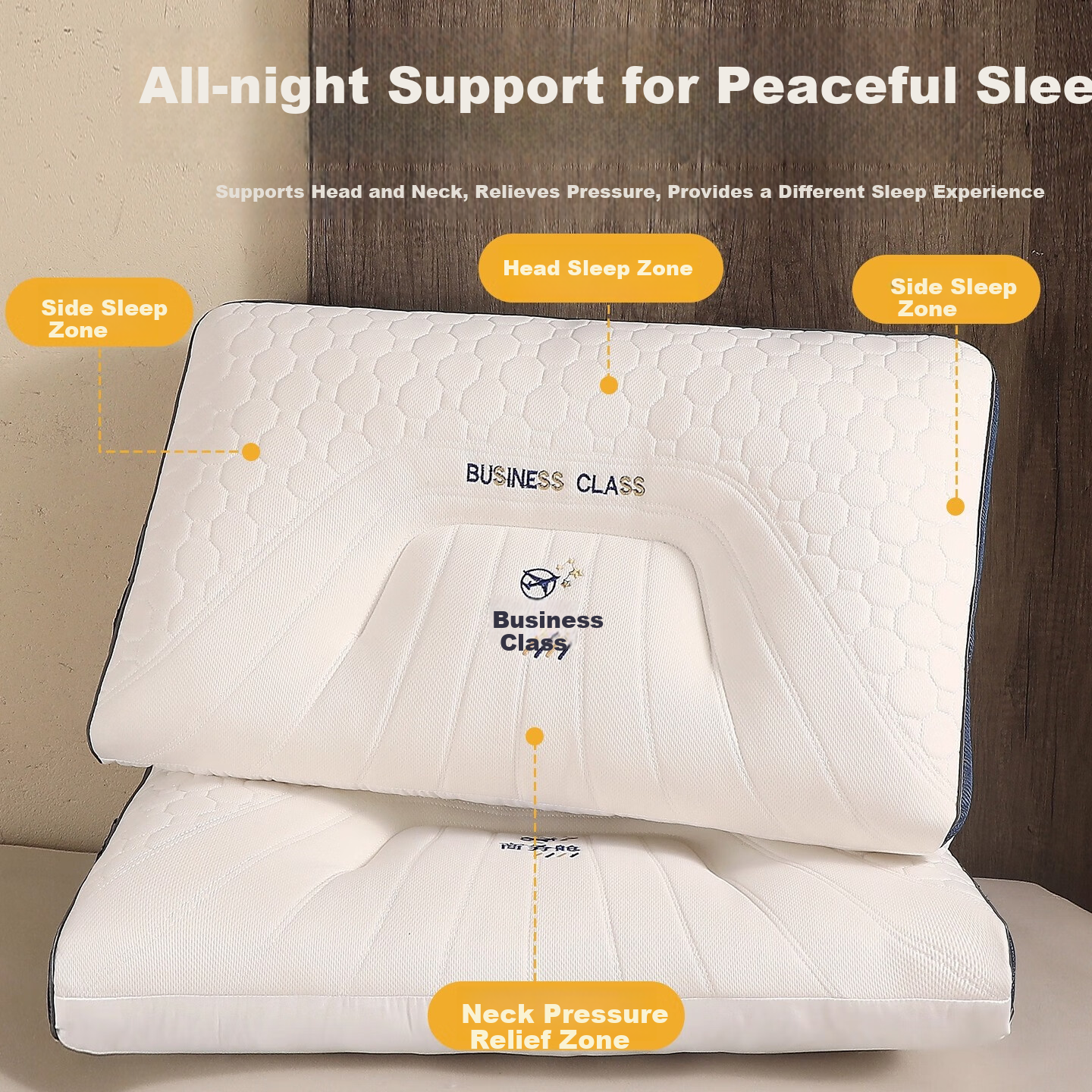Yalu Latex Pillow Neck Support Sleep Aid Natural Rubber Pillow Core Single Student Dormitory Home Gray High Pillow