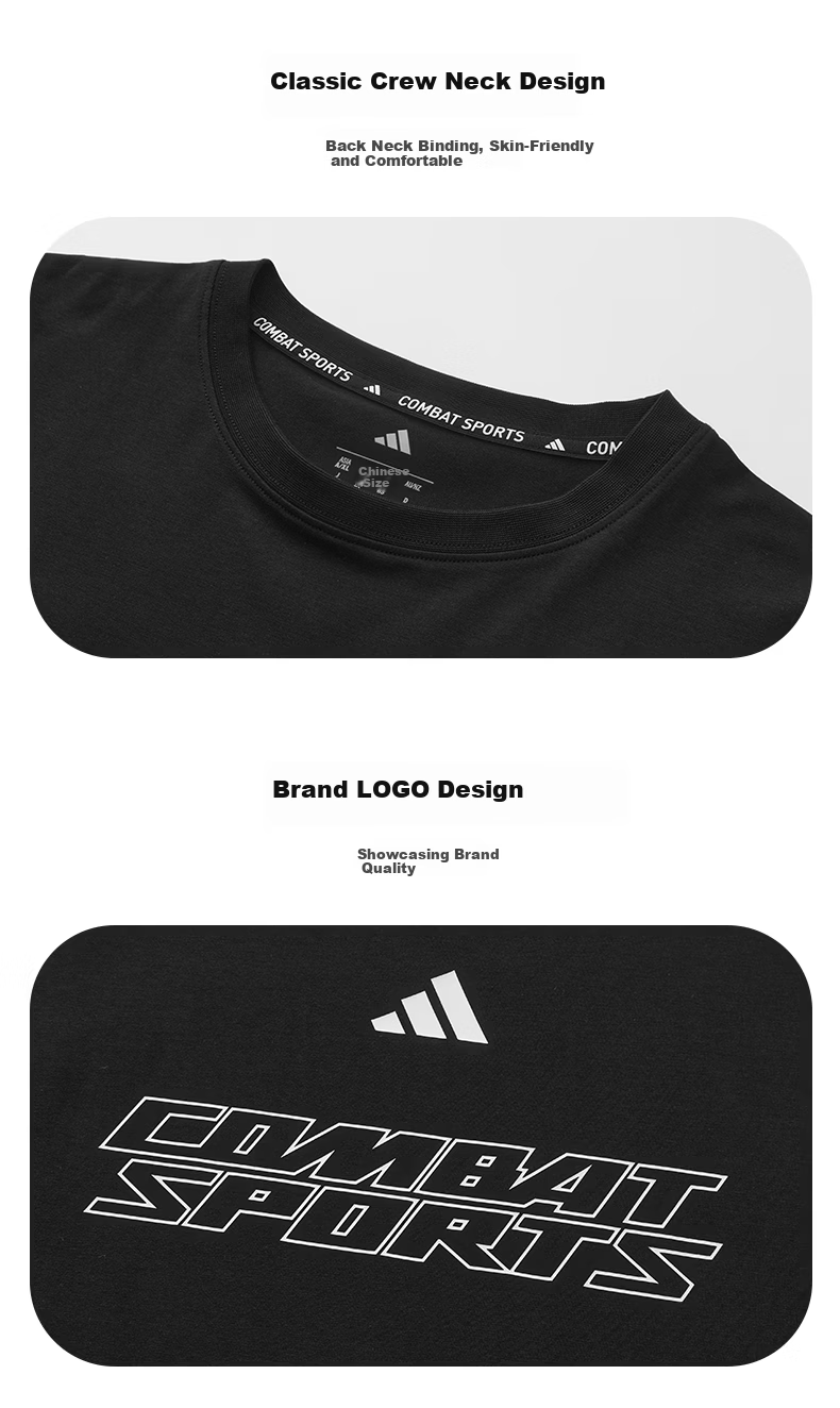 Adidas Men's Short Sleeve 2026 New Casual Sports Fitness Skin-friendly Cotton Crew Neck T-Shirt Olive Green/White 2XL 4