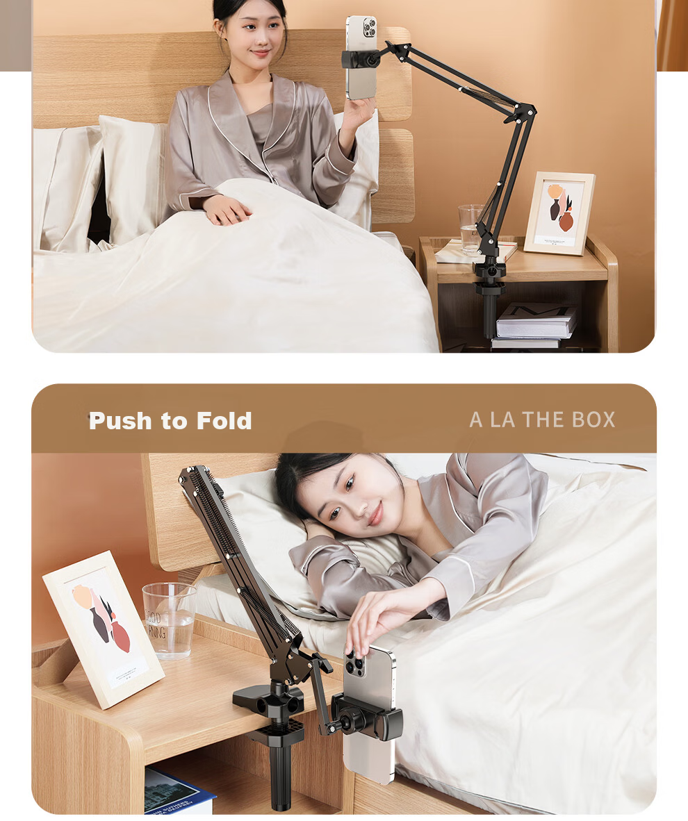 Xiaotian Tablet Stand Bedside Lazy Phone Holder Desktop Cantilever iPad Stand Dorm Bed Lying Drama Watching Tool Live Streaming Multi-Functional Stand Switch Universal Clip 16