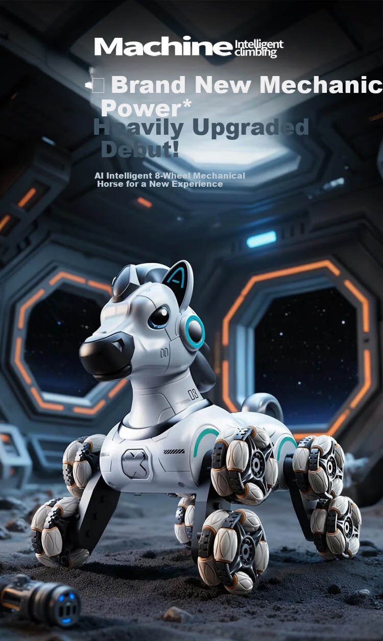 Aojia Kids Toy 3-6 Years Old Boys Birthday Gift Robot Dog RC Remote Control Car Stunt Transform Drift Horse 1