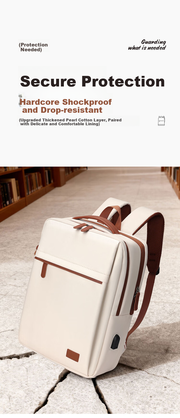 Biyoumei Large Capacity Casual Business Commuter Laptop Backpack for Women 2