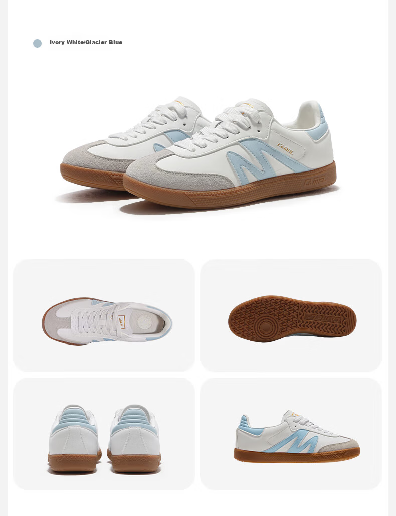 CAMEL Training Shoes Lightweight Sole Men's Casual Sports Shoes K15B09L7069 Ivory White/Black Size 43 22