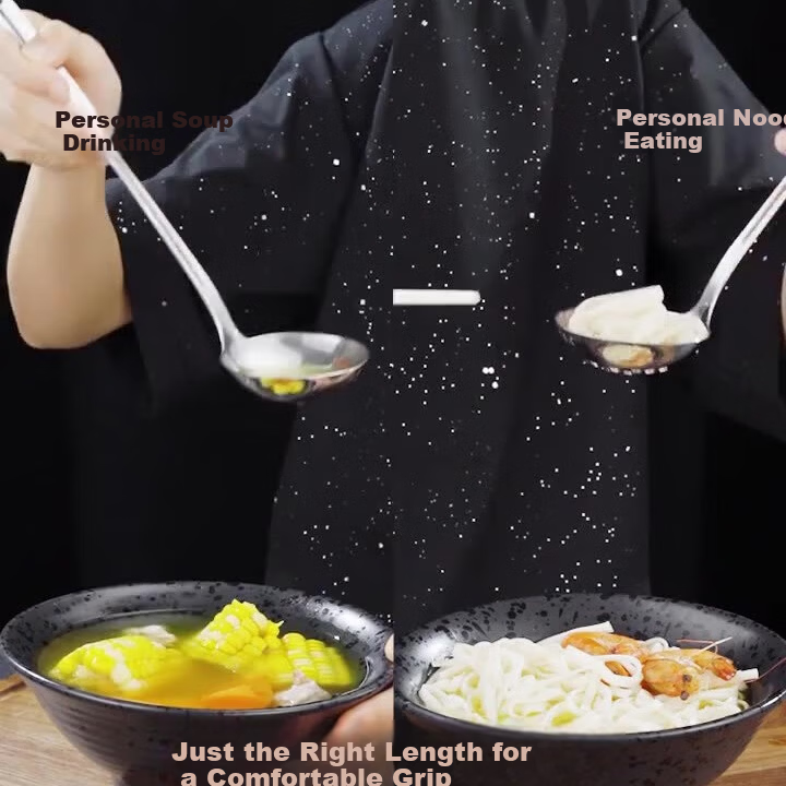 SSGP 316L Stainless Steel Skimmer Spoon Hot Pot Strainer Mesh Spoon Noodle Dumpling Draining Spoon Peppercorn Strainer Single Pack