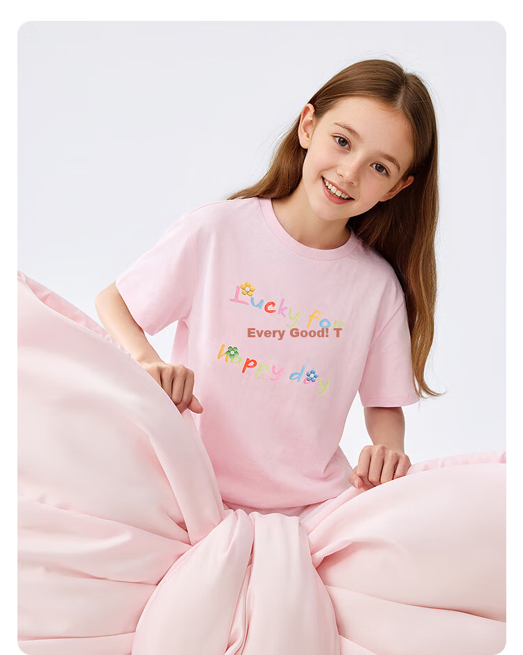 Balabala Girls' Short Sleeve T-Shirt Kids 2026 Summer Quick-Dry Moisture-Wicking Stylish Top 17