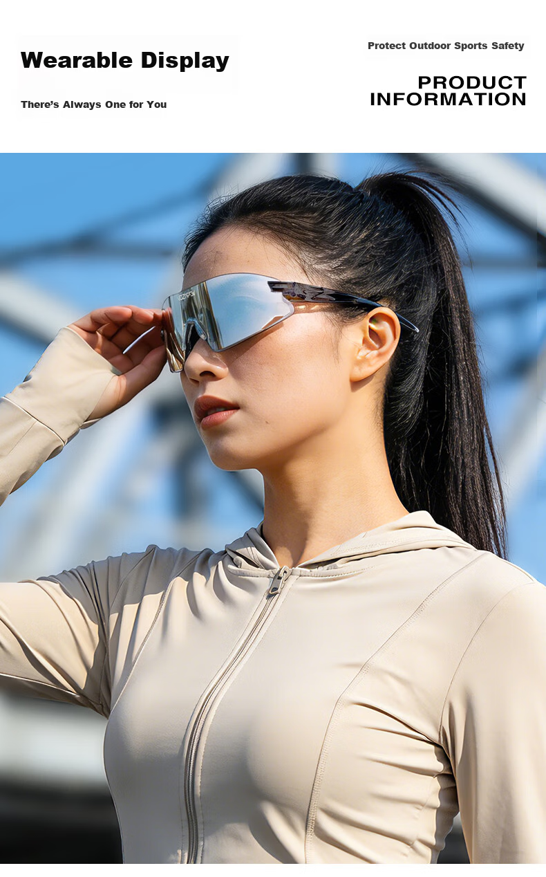 VOZAPOW Photochromic Running Glasses Marathon Sports Protective Eyewear Day and Night Outdoor Mountaineering Sunglasses for Men and Women 17