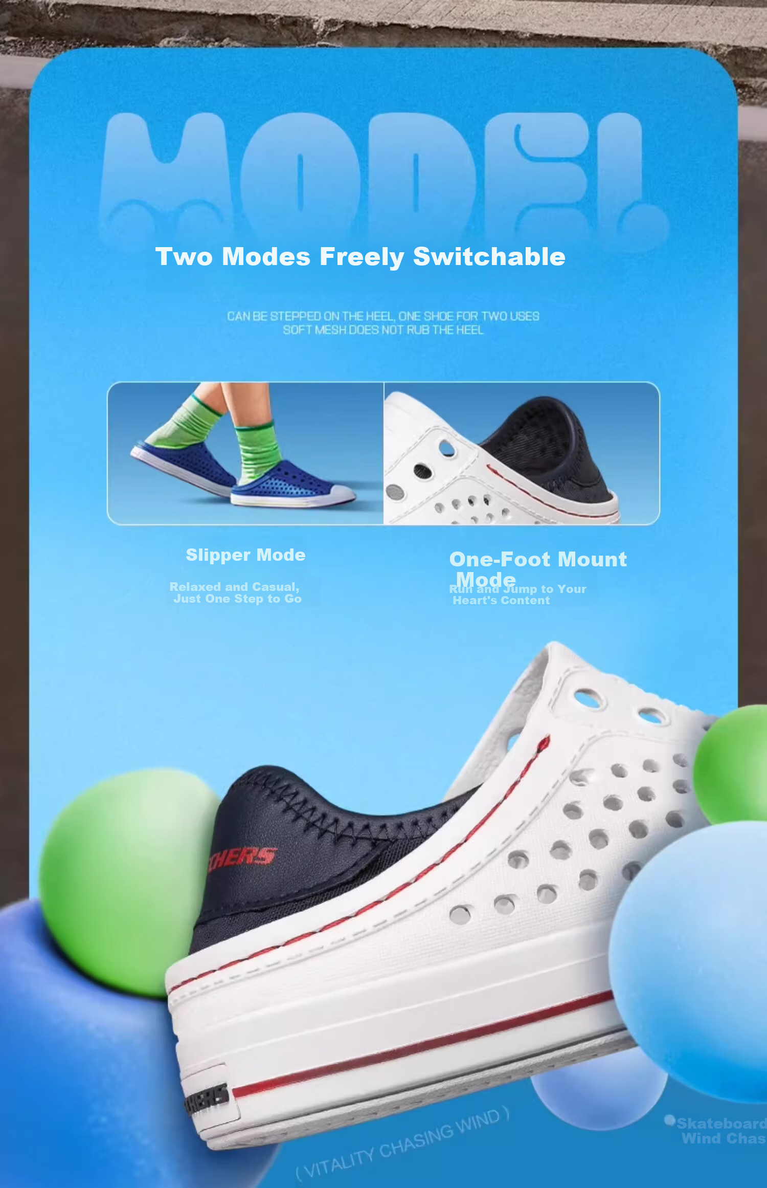 Skechers Girls' Summer Breathable Slip-On Mesh Casual Sandals Holes Shoes 308006L 9