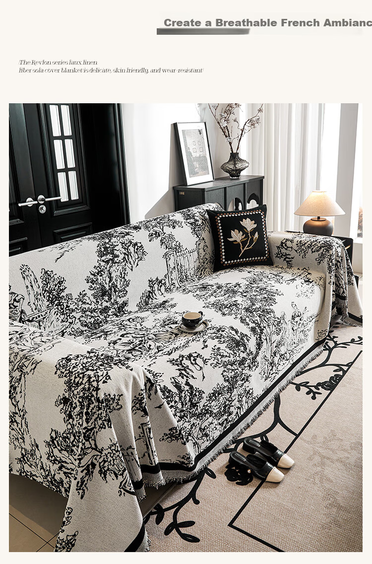 Saint Valentine Chenille Sofa Cover Full Coverage Slipcover Sofa Cushion Four Seasons Universal Non-Slip Blanket 180*380 23