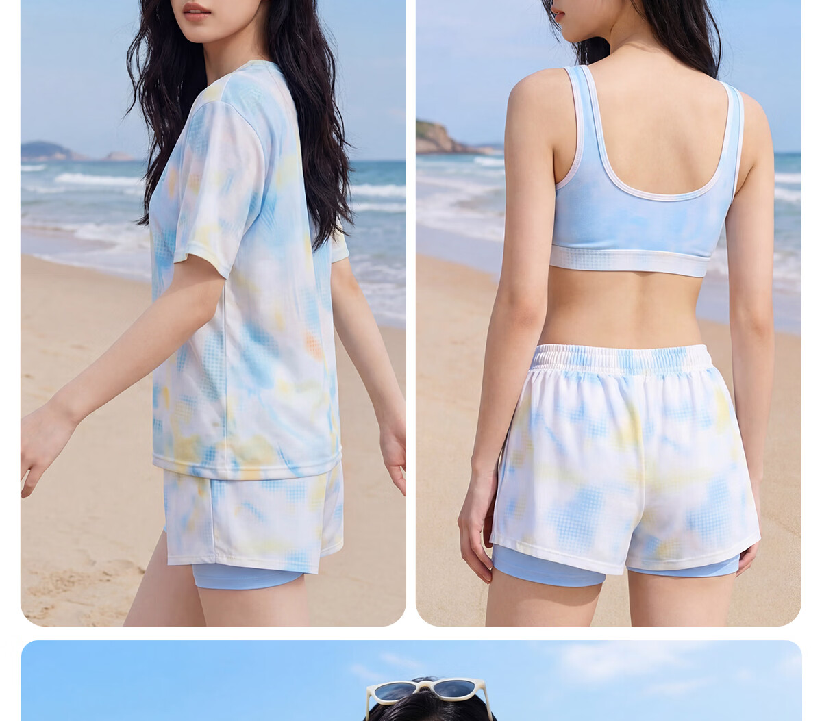 361° Women's Three-Piece Swimsuit Set Loose Plus Size Slimming Beach Swimming Diving Vacation Swimwear Hot Spring 21