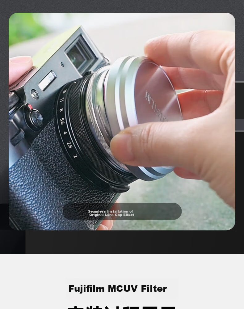 Kase UV Filter for Fujifilm X100V X100F X100Vi Digital Camera Series MC Multi-Coated UV Lens Silver 10