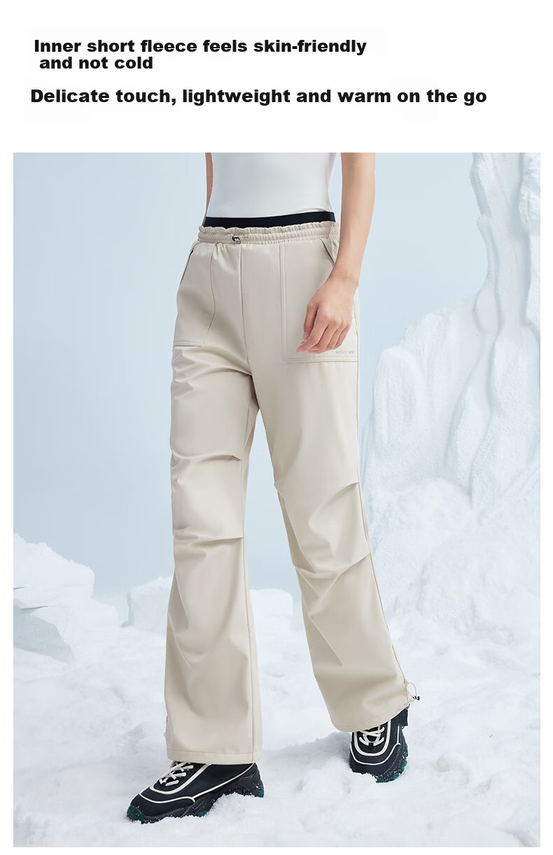 MOLY VIVI Double Waist Softshell Outdoor Sports Pants for Women Spring Summer Windproof Waterproof Quick-Dry Hiking Mountaineering Pants Magic Vivi 10