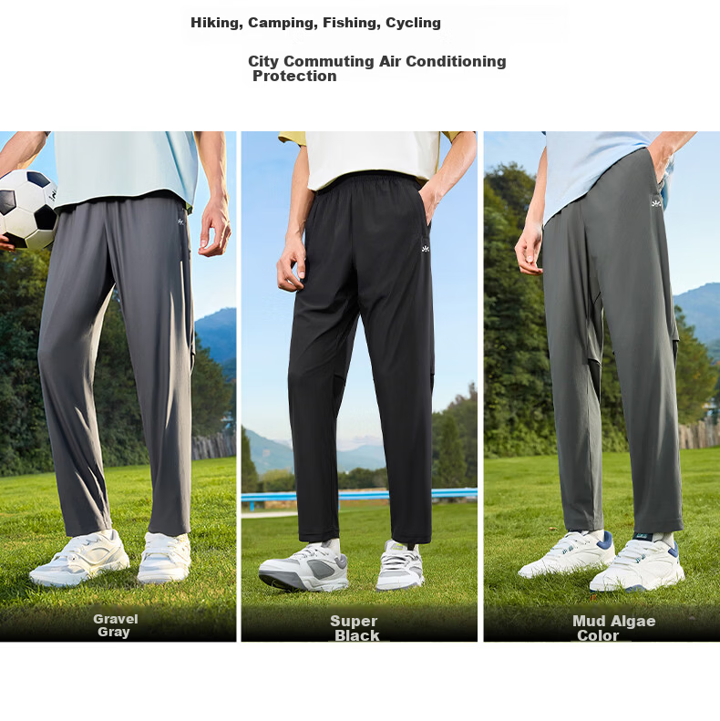 361° Men's Sports Pants Spring Summer Sun Protection Casual Sweatpants Running Loose Fit Cooling Straight Leg U-Shaped Pants 652614708-2 19