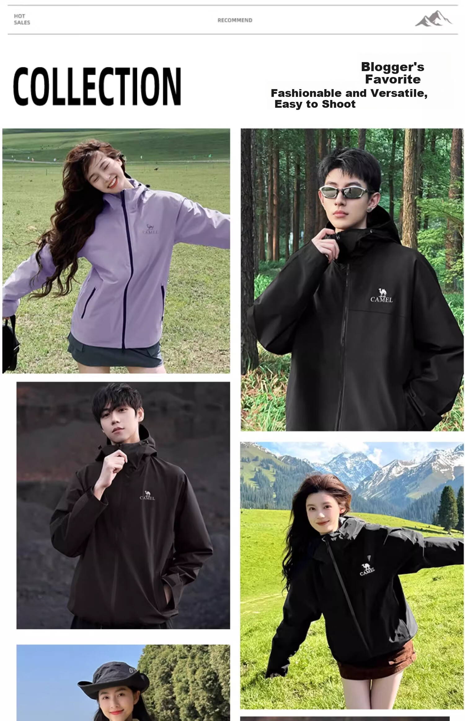 Camel Women's Softshell Jacket Windproof Waterproof Fleece Lined Warm Anti-Static Hooded Jacket for Men 1