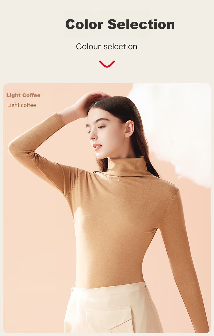 MiiOW New Women's Thermal Base Layer Autumn Winter Warm Innerwear Semi-High Neck Pink Purple XL 18