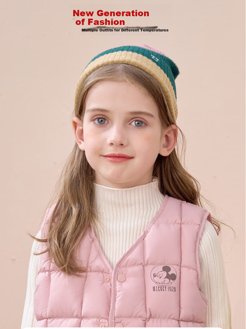 Disney Kids Cotton Vest Spring Autumn Winter Boys Girls Inner Wear Casual Outerwear Blue 150 4