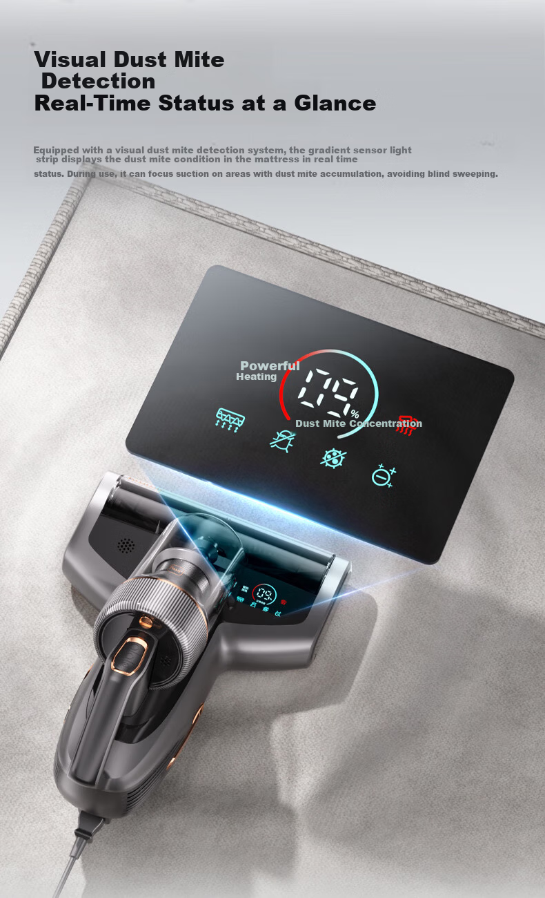 Lecgimi New B8pro Mite Removal Vacuum Cleaner High Suction Infrared Bed High-Temperature Sterilization Home Graphene Deep Dehumidification and Mite Removal Machine B802 17