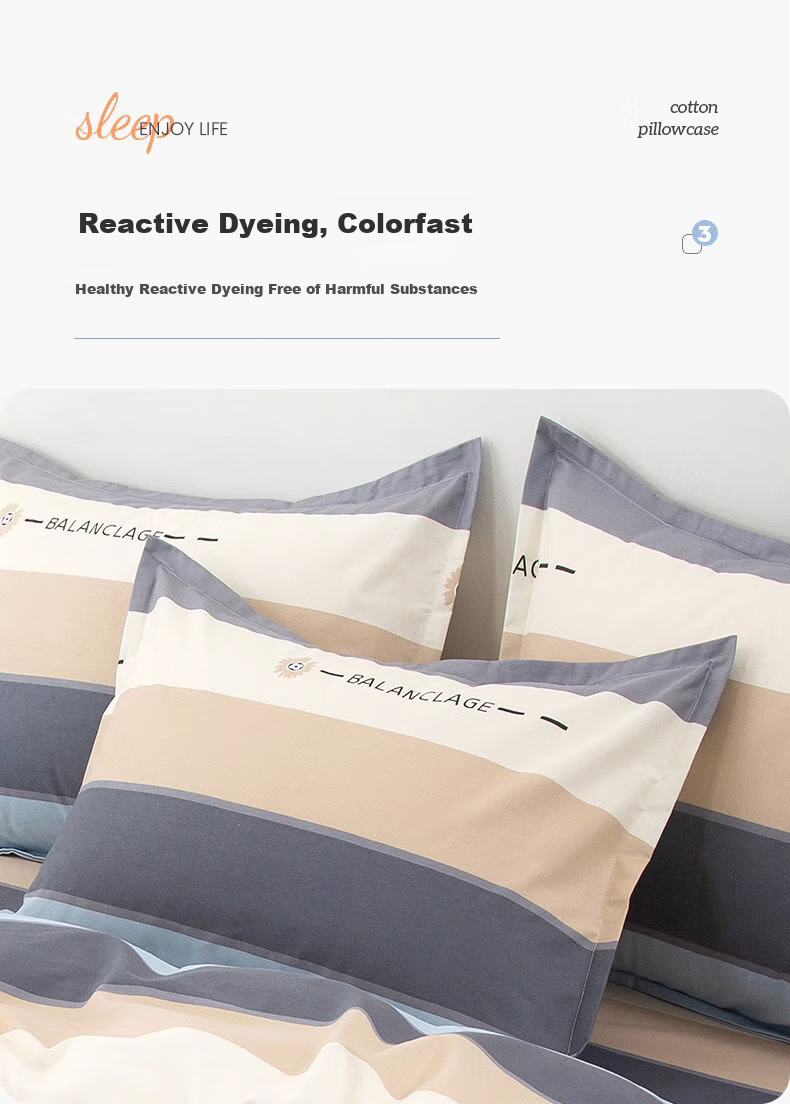 AVIVI A-Class Pillowcase, All-Cotton, One Pair, Pillow Cover, Adult Large Size, for Home Use, Badel, 48*74cm 4