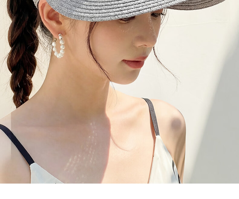 CACUSS Women's Open-Top Straw Sun Hat with Bow, Fashionable Vacation Outdoor Summer Sunshade Cap, Starlight Gray 4