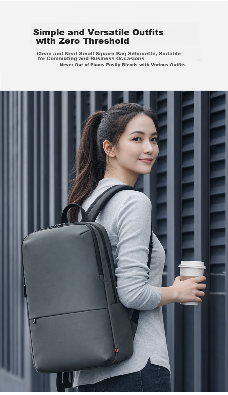 JD Jingzao Stage Upgraded Travel Commuter Large Capacity Laptop Backpack Gray 7