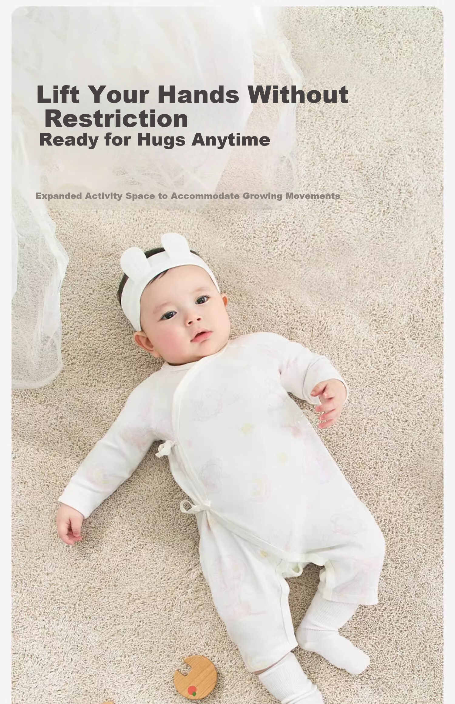 DAVE & BELLA Newborn Baby Spring and Autumn Romper Monk Suit for Boys and Girls 6