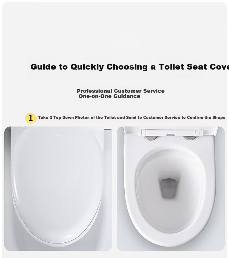OPLSED [Germany] Universal U-Shaped Enlarged Toilet Seat Cover Thickened Slow-Closing Lid for Old-Style Toilets 1