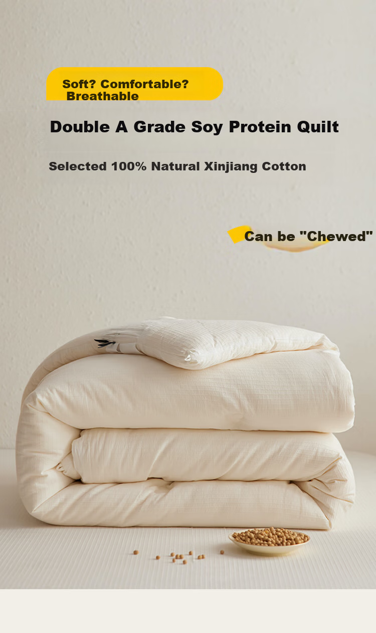 LIIESEN [Fat D Same Style] Class A 100% Cotton 21% Soy Fiber Quilt Warm Winter Quilt 150*200cm 4.9 Jin 2