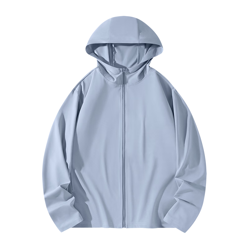 MINISO Men's High-Protection Sunscreen Jacket Ice Silk Cooling Outdoor Cycling Fishing Lightweight Hooded Sun Protection Skin Jacket Z White XL