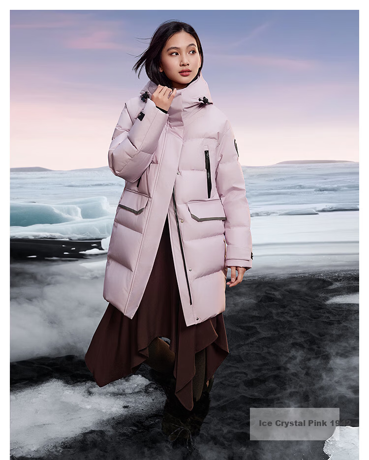 BOSIDENG Off-Season Extreme Cold Goose Down Jacket Unisex Winter Thickened Mid-Length Windproof New Year Red Coat 23
