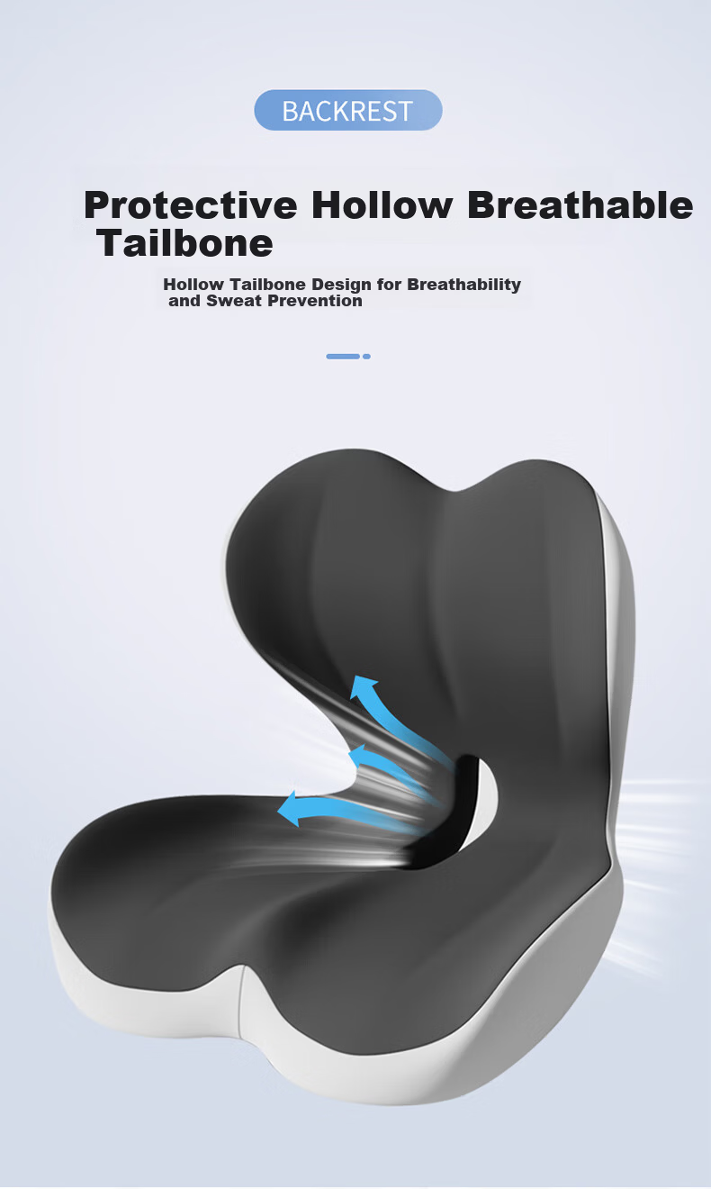 Yuzhaolin Office Lumbar Support Seat Cushion Integrated Backrest Hemorrhoid Relief Chair Cushion Ergonomic Hip Protection Seat Pad 11