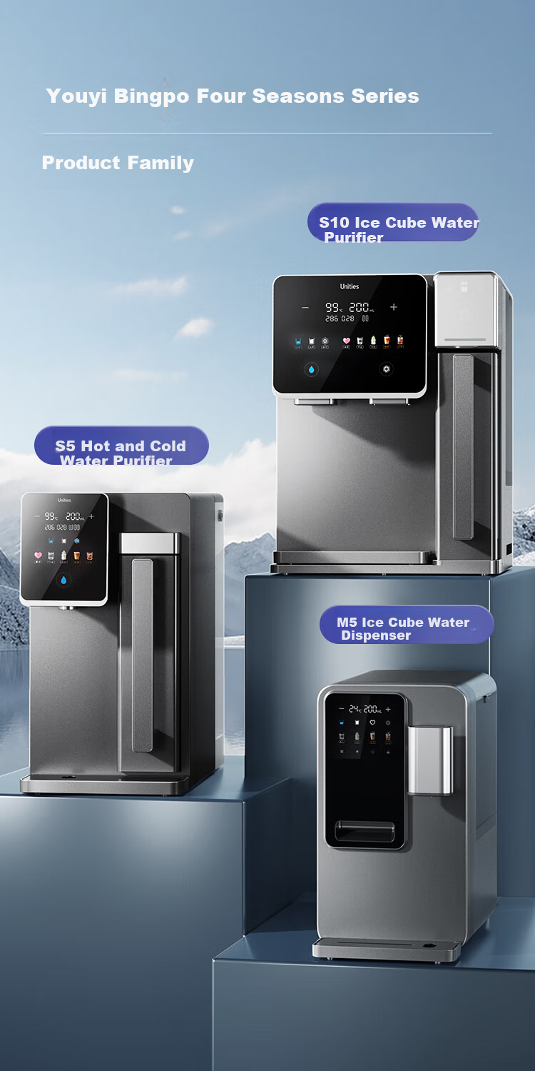 Unities Uwater S10 Automatic Water Inlet and Outlet Ice Cube Instant Heating Desktop Water Purifier 0 Scale Inhibitor Direct Drinking Reverse Osmosis Pipeline All-in-One Pipeline Type 15