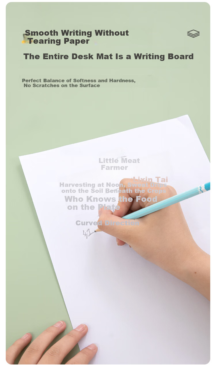 JD Jingzao Desk Mat Computer Desk Pad Desktop Protector Office Desk Mat Student Writing Pad Green Gray 60x120cm 9